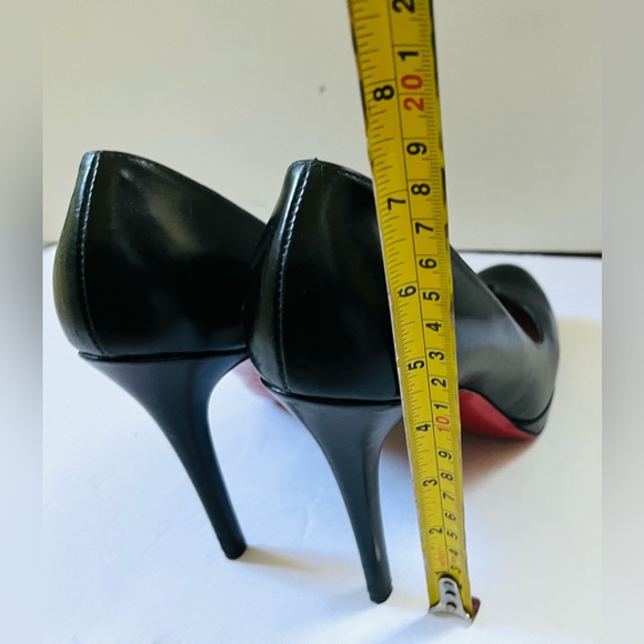 Stunning stiletto shoes shiny Black Real Leather heels pump with Platform Eur 40 - Picture 15 of 16